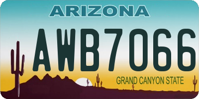 AZ license plate AWB7066