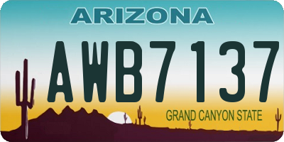 AZ license plate AWB7137