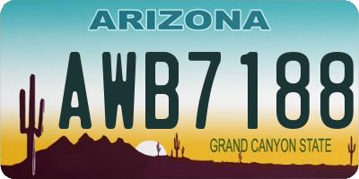 AZ license plate AWB7188