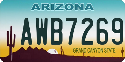 AZ license plate AWB7269