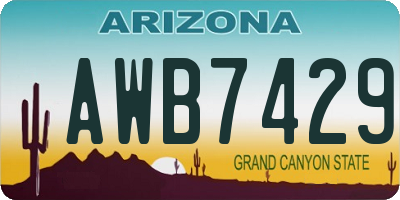 AZ license plate AWB7429