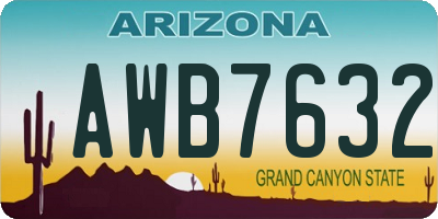 AZ license plate AWB7632