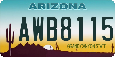 AZ license plate AWB8115