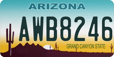 AZ license plate AWB8246