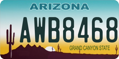 AZ license plate AWB8468