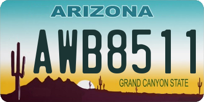 AZ license plate AWB8511