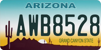 AZ license plate AWB8528