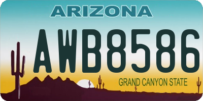 AZ license plate AWB8586