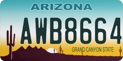 AZ license plate AWB8664