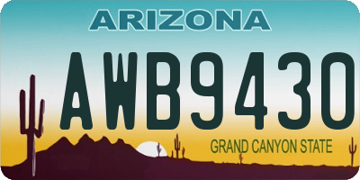 AZ license plate AWB9430