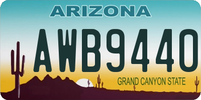 AZ license plate AWB9440