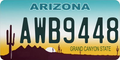 AZ license plate AWB9448