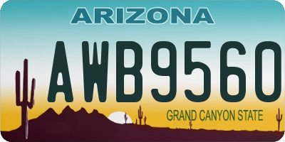 AZ license plate AWB9560
