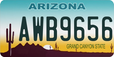 AZ license plate AWB9656