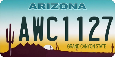 AZ license plate AWC1127