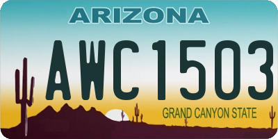 AZ license plate AWC1503