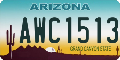AZ license plate AWC1513