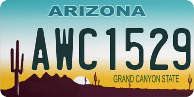 AZ license plate AWC1529