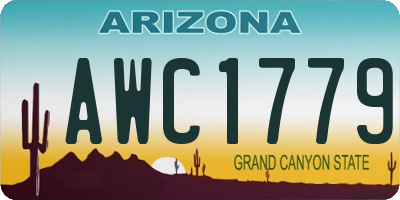 AZ license plate AWC1779