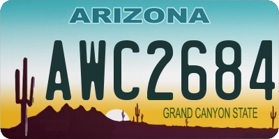 AZ license plate AWC2684