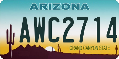 AZ license plate AWC2714