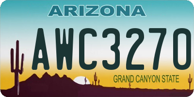 AZ license plate AWC3270