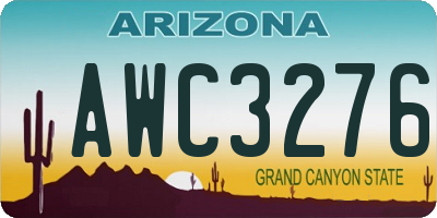 AZ license plate AWC3276