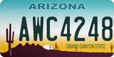AZ license plate AWC4248