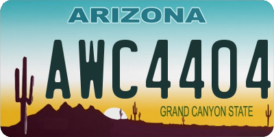 AZ license plate AWC4404
