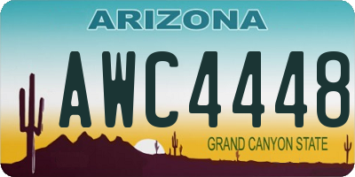 AZ license plate AWC4448