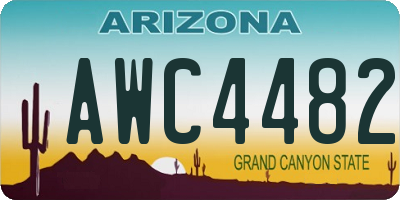 AZ license plate AWC4482