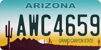 AZ license plate AWC4659