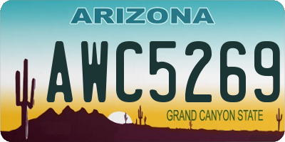 AZ license plate AWC5269