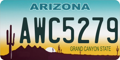 AZ license plate AWC5279