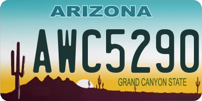 AZ license plate AWC5290