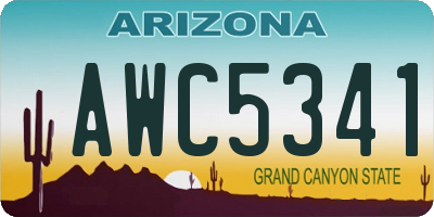 AZ license plate AWC5341