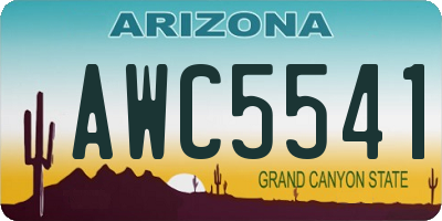 AZ license plate AWC5541