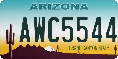 AZ license plate AWC5544
