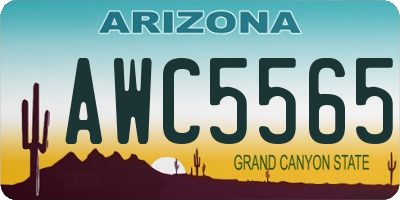 AZ license plate AWC5565