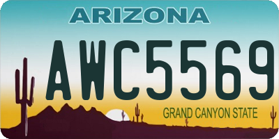 AZ license plate AWC5569