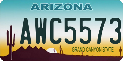 AZ license plate AWC5573