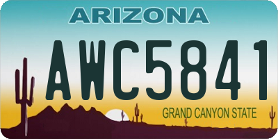 AZ license plate AWC5841