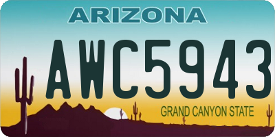 AZ license plate AWC5943
