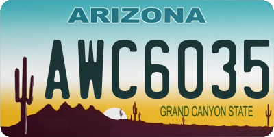 AZ license plate AWC6035