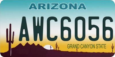AZ license plate AWC6056