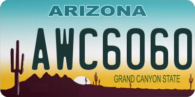 AZ license plate AWC6060