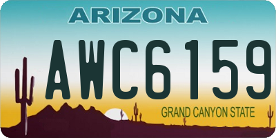 AZ license plate AWC6159