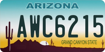 AZ license plate AWC6215