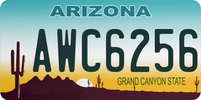 AZ license plate AWC6256