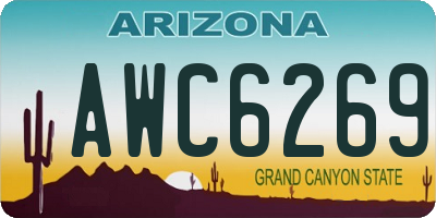 AZ license plate AWC6269